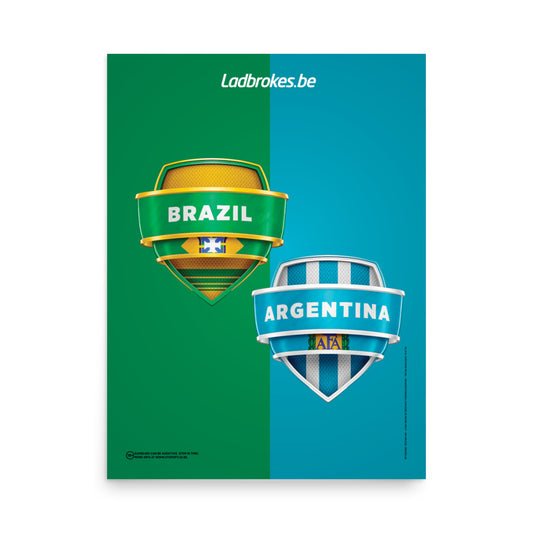 Brazilië vs Argentinië - 18 x 24