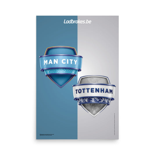 Man City vs Tottenham - 24 x 36