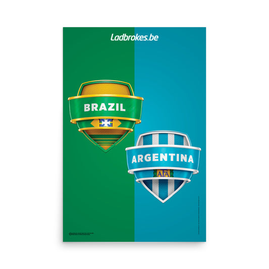 Brazilië vs Argentinië - 24 x 36
